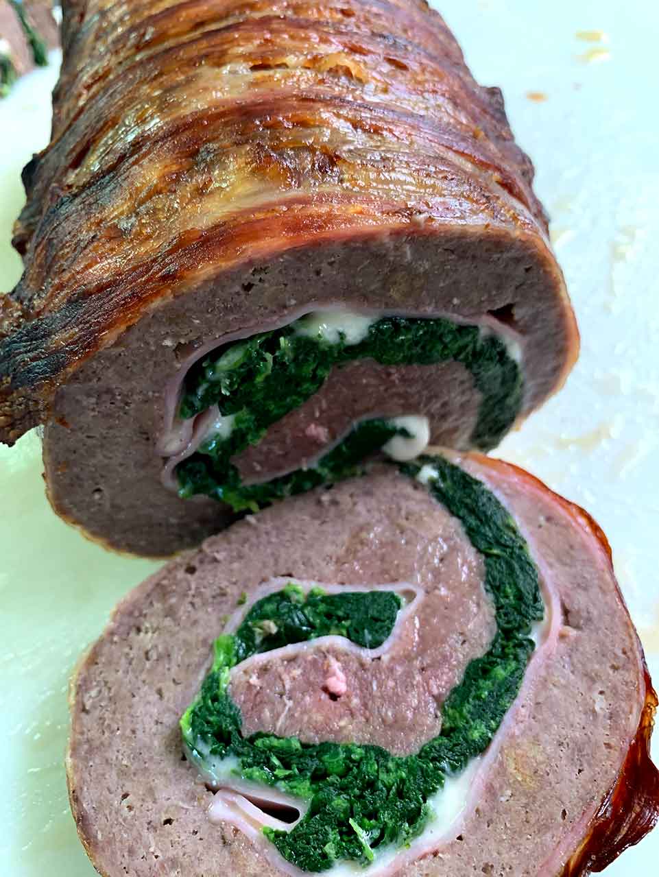 Bacon-Wrapped Burger Roll